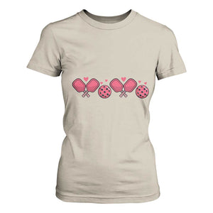 Funny Valentine's Day Xoxo Pink Pickleball T Shirt For Women TS11 Sand Print Your Wear