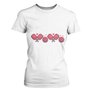 Funny Valentine's Day Xoxo Pink Pickleball T Shirt For Women TS11 White Print Your Wear
