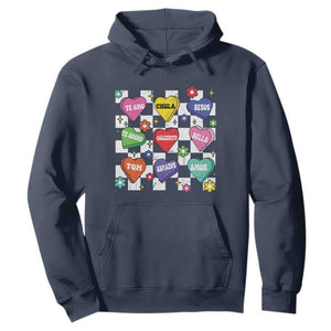 Funny Spanish Candy Heart Valentine's Day Hoodie TS11 Navy Print Your Wear