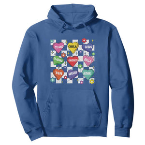 Funny Spanish Candy Heart Valentine's Day Hoodie TS11 Royal Blue Print Your Wear