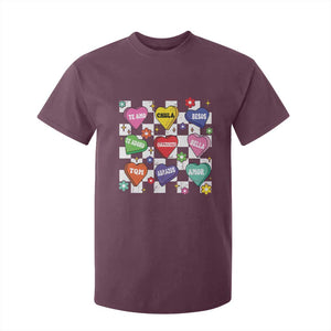 Funny Spanish Candy Heart Valentine's Day T Shirt For Kid TS11 Maroon Print Your Wear