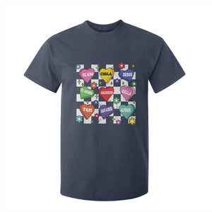 Funny Spanish Candy Heart Valentine's Day T Shirt For Kid TS11 Navy Print Your Wear