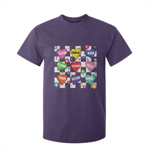 Funny Spanish Candy Heart Valentine's Day T Shirt For Kid TS11 Purple Print Your Wear