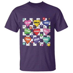 Funny Spanish Candy Heart Valentine's Day T Shirt TS11 Purple Print Your Wear