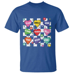 Funny Spanish Candy Heart Valentine's Day T Shirt TS11 Royal Blue Print Your Wear