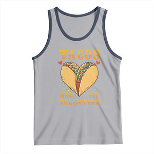 Funny Tacos Are My Valentine Tank Top Valentine's Day Mexican Food TS11 Athletic Heather Navy Print Your Wear