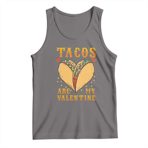 Funny Tacos Are My Valentine Tank Top Valentine's Day Mexican Food TS11 Deep Heather Print Your Wear