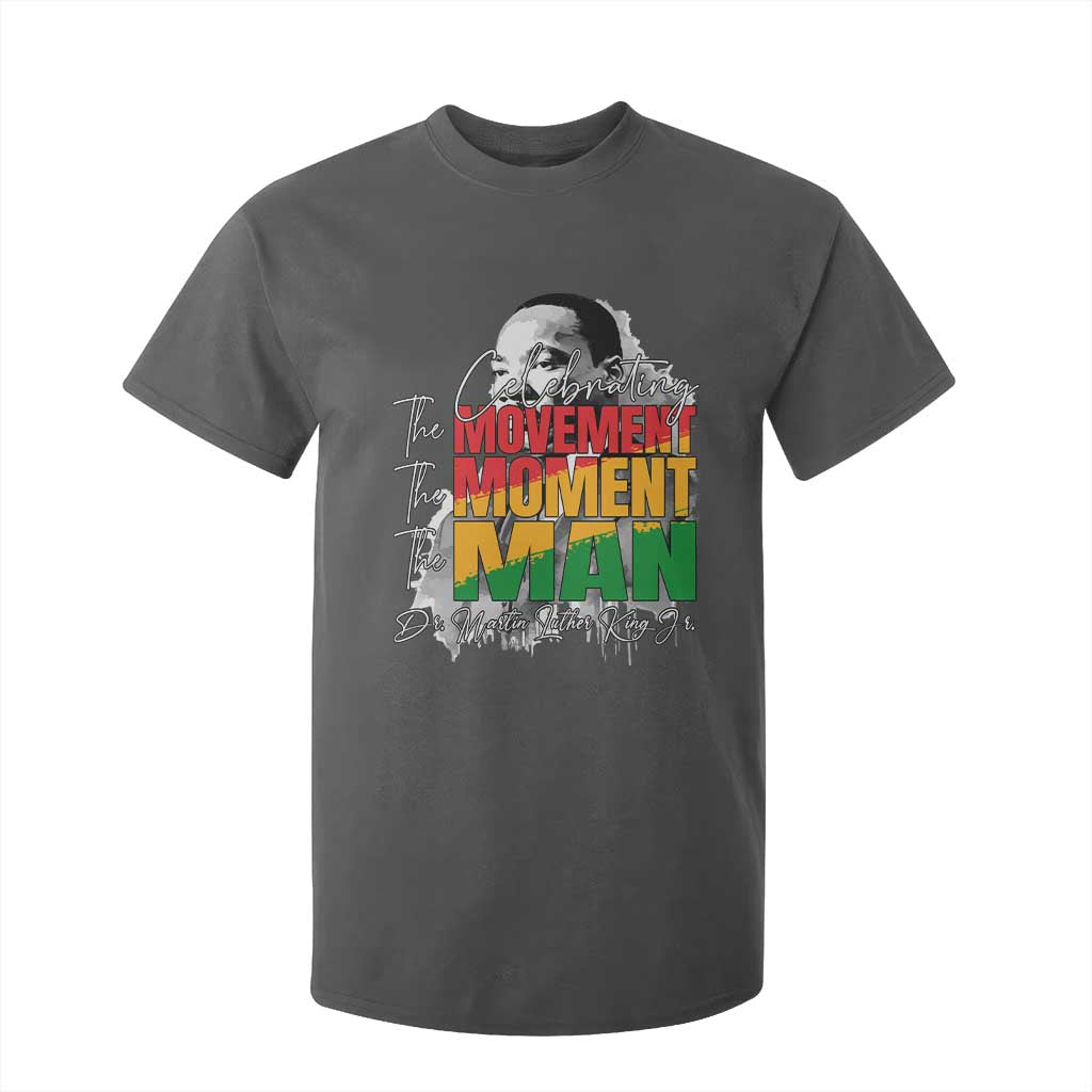 Dr Martin Luther King Jr T Shirt For Kid Celebrating The Movement Moment The Man TS11 Dark Heather Print Your Wear