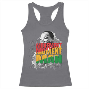 Dr Martin Luther King Jr Racerback Tank Top Celebrating The Movement Moment The Man TS11 Charcoal Print Your Wear