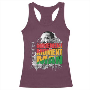 Dr Martin Luther King Jr Racerback Tank Top Celebrating The Movement Moment The Man TS11 Maroon Print Your Wear
