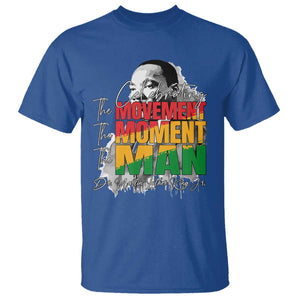 Dr Martin Luther King Jr T Shirt Celebrating The Movement Moment The Man TS11 Royal Blue Print Your Wear