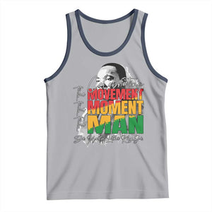 Dr Martin Luther King Jr Tank Top Celebrating The Movement Moment The Man TS11 Athletic Heather Navy Print Your Wear