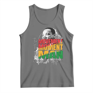 Dr Martin Luther King Jr Tank Top Celebrating The Movement Moment The Man TS11 Black Heather Print Your Wear