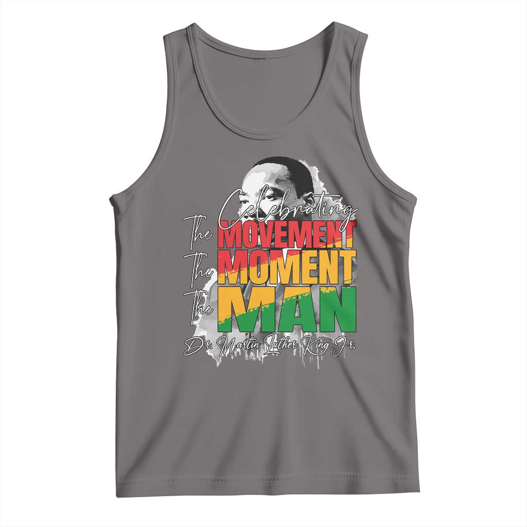 Dr Martin Luther King Jr Tank Top Celebrating The Movement Moment The Man TS11 Deep Heather Print Your Wear
