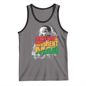 Dr Martin Luther King Jr Tank Top Celebrating The Movement Moment The Man TS11 Deep Heather Black Print Your Wear