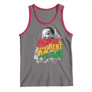 Dr Martin Luther King Jr Tank Top Celebrating The Movement Moment The Man TS11 Deep Heather Red Print Your Wear