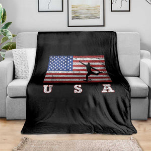 Patriotic Soccer Throw Blanket USA American Flag Team TS11 Print Your Wear