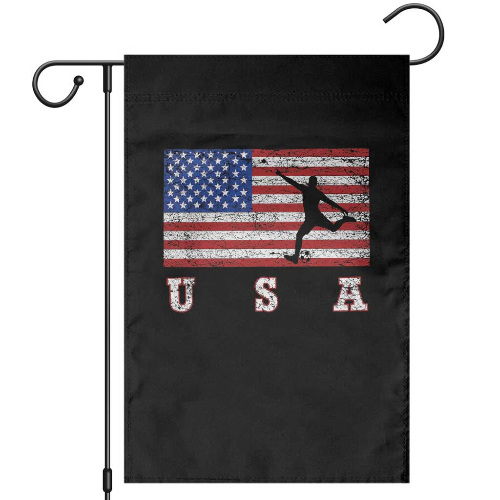 Patriotic Soccer Garden Flag USA American Flag Team TS11 Black Print Your Wear