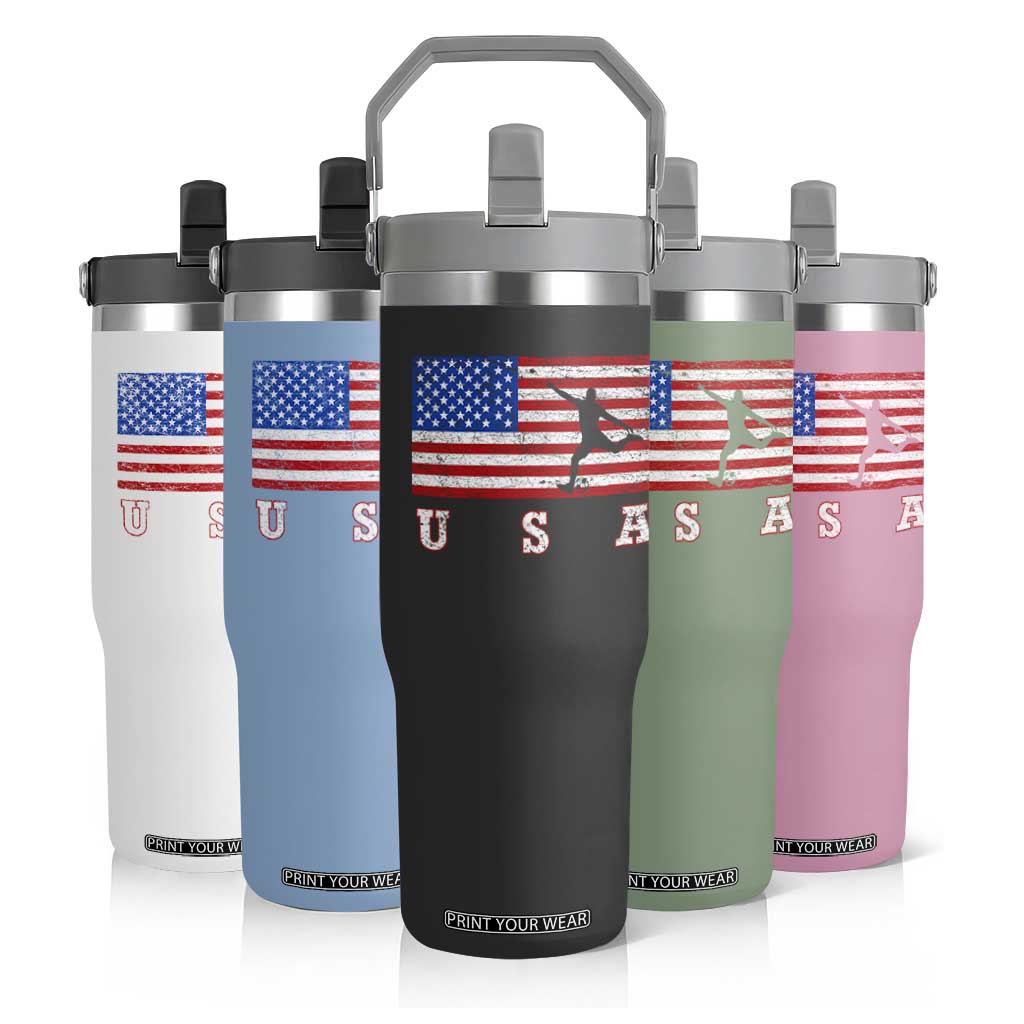 Patriotic Soccer Flip Straw Tumbler USA American Flag Team TS11 Print Your Wear