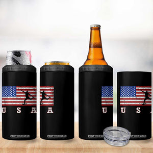 Patriotic Soccer 4 in 1 Can Cooler Tumbler USA American Flag Team TS11 Print Your Wear