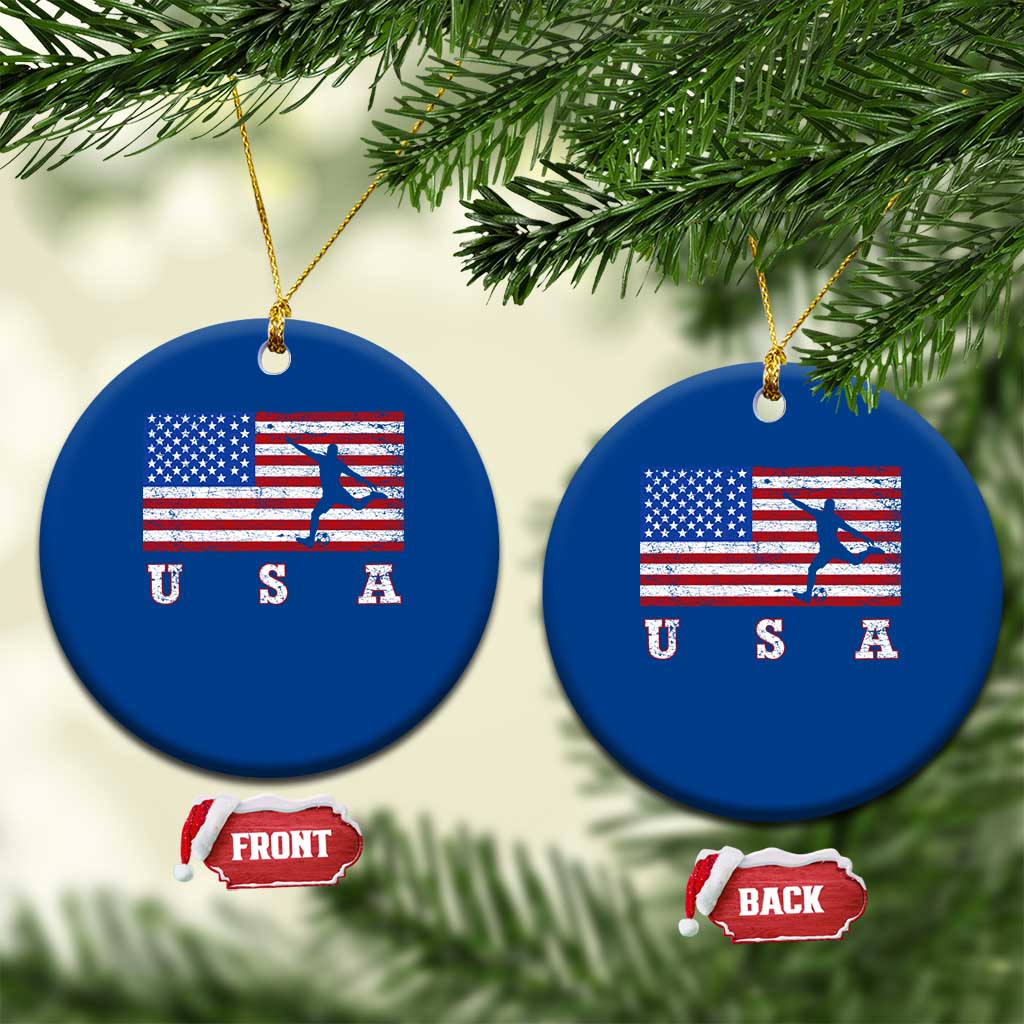 Patriotic Soccer Ceramic Ornament USA American Flag Team TS11 1pc Blue Print Your Wear