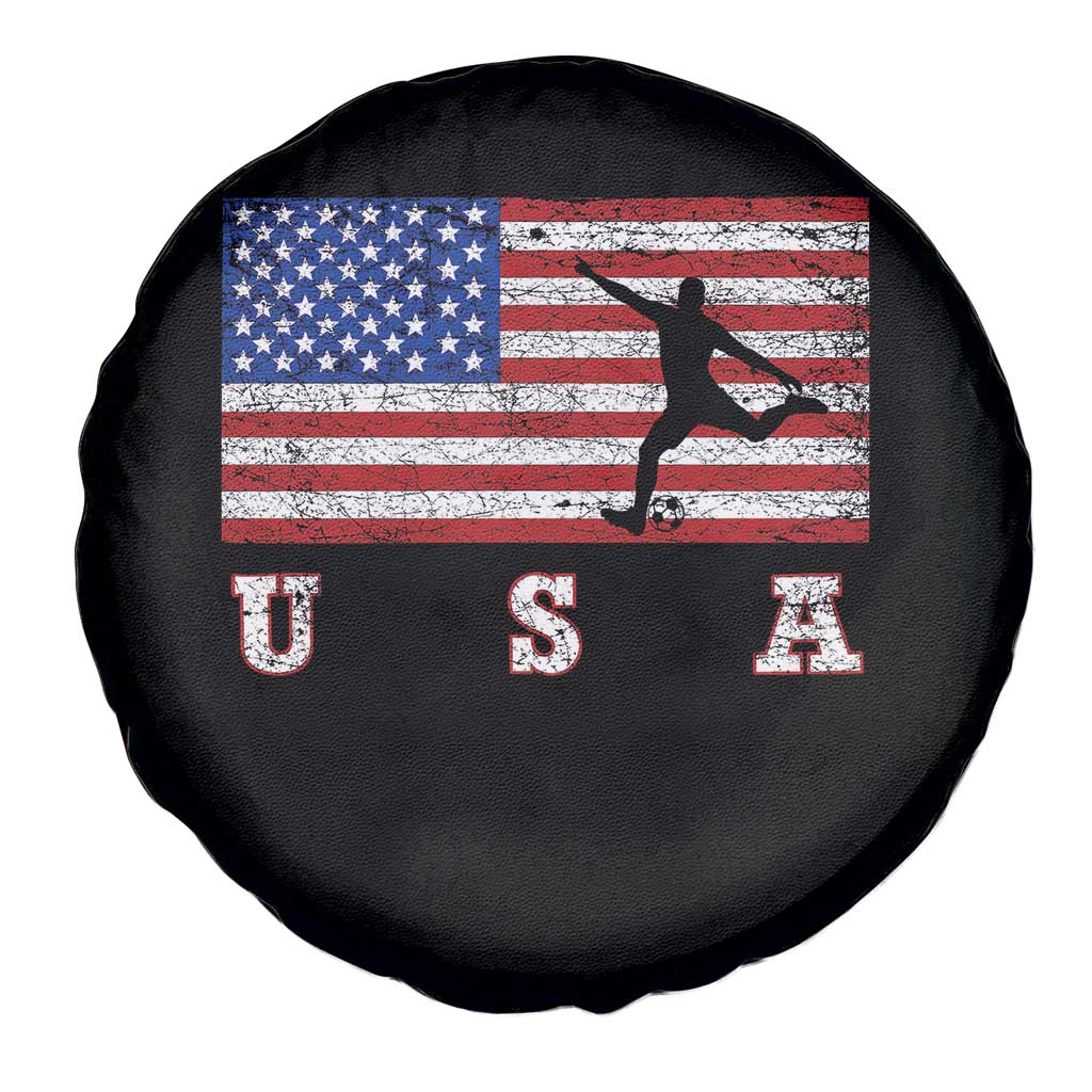 Patriotic Soccer Spare Tire Cover USA American Flag Team TS11 Print Your Wear