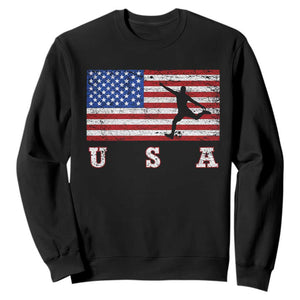 Patriotic Soccer Sweatshirt USA American Flag Team TS11 Black Print Your Wear