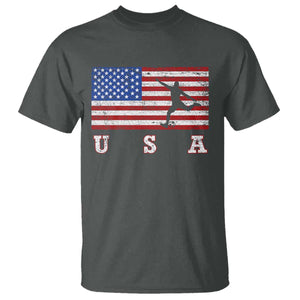 Patriotic Soccer T Shirt USA American Flag Team TS11 Dark Heather Print Your Wear