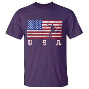 Patriotic Soccer T Shirt USA American Flag Team TS11 Purple Print Your Wear