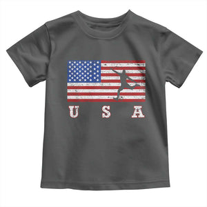 Patriotic Soccer Toddler T Shirt USA American Flag Team TS11 Dark Heather Print Your Wear