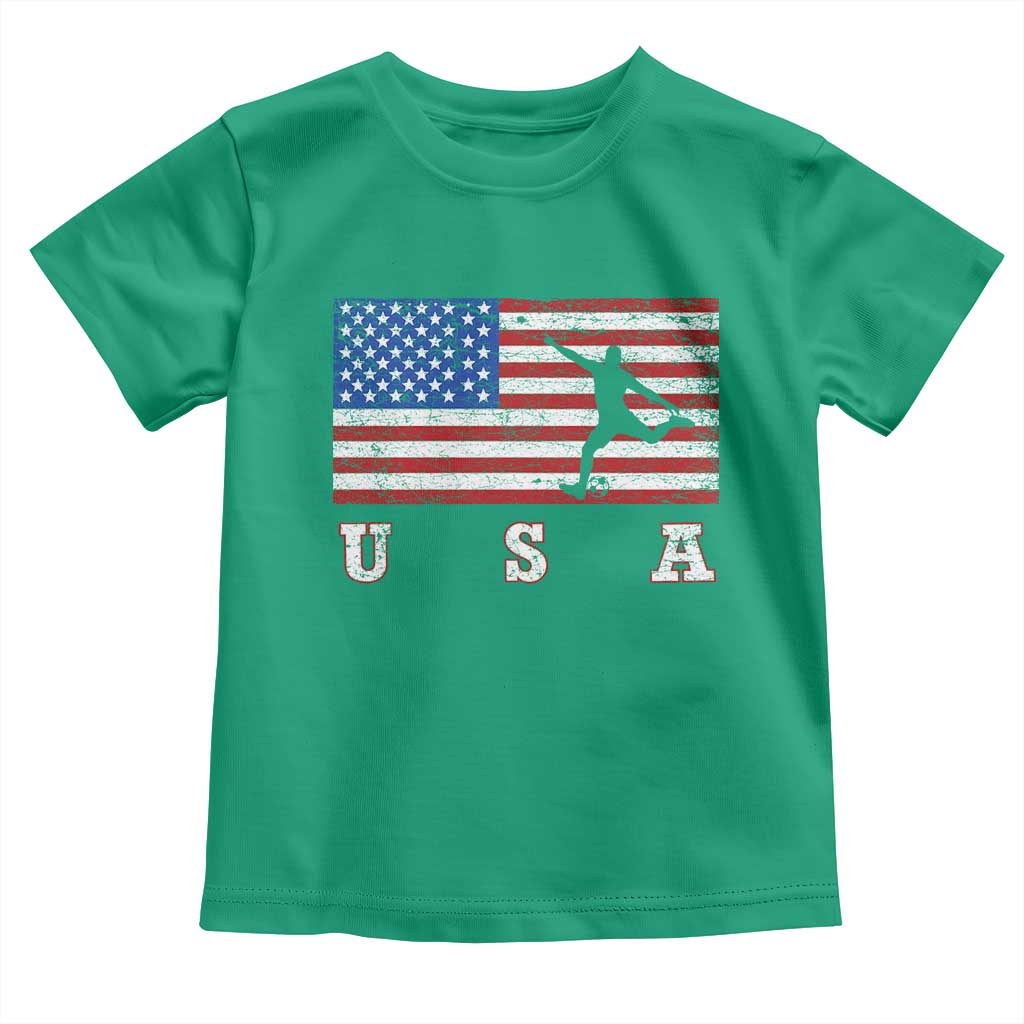 Patriotic Soccer Toddler T Shirt USA American Flag Team TS11 Irish Green Print Your Wear