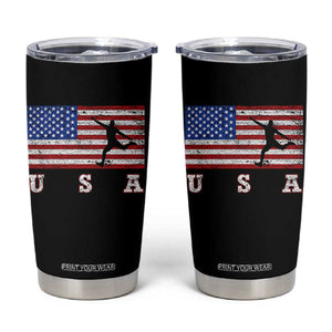 Patriotic Soccer Tumbler Cup USA American Flag Team TS11 Black Print Your Wear