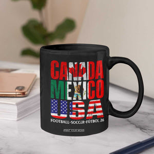 Soccer Lover Coffee Mug Canada Mexico USA Pride Football Futbol 2026 TS11 Print Your Wear