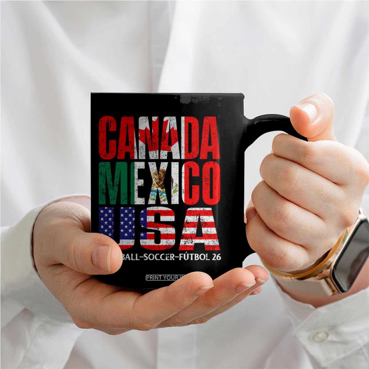 Soccer Lover Coffee Mug Canada Mexico USA Pride Football Futbol 2026 TS11 Print Your Wear