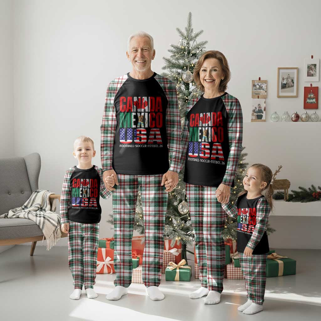 Soccer Lover Plaid Pajama Set Canada Mexico USA Pride Football Futbol 2026 TS11 Christmas Plaid Print Your Wear