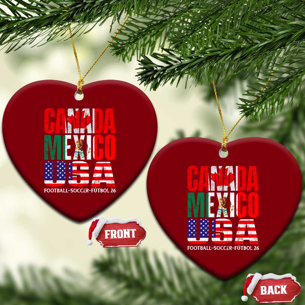 Soccer Lover Ceramic Ornament Canada Mexico USA Pride Football Futbol 2026 TS11 Print Your Wear