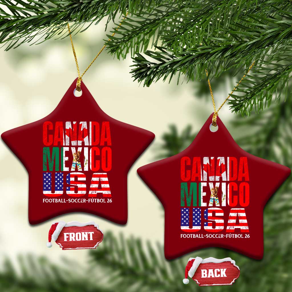 Soccer Lover Ceramic Ornament Canada Mexico USA Pride Football Futbol 2026 TS11 Print Your Wear