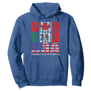 Soccer Lover Hoodie Canada Mexico USA Pride Football Futbol 2026 TS11 Royal Blue Print Your Wear