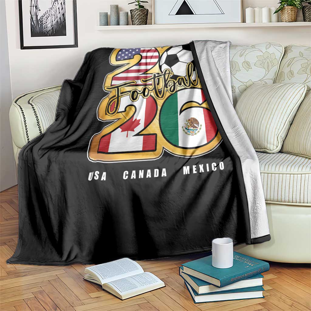 Soccer Football Lover Throw Blanket USA Canada Mexico Pride 2026 TS11 Print Your Wear