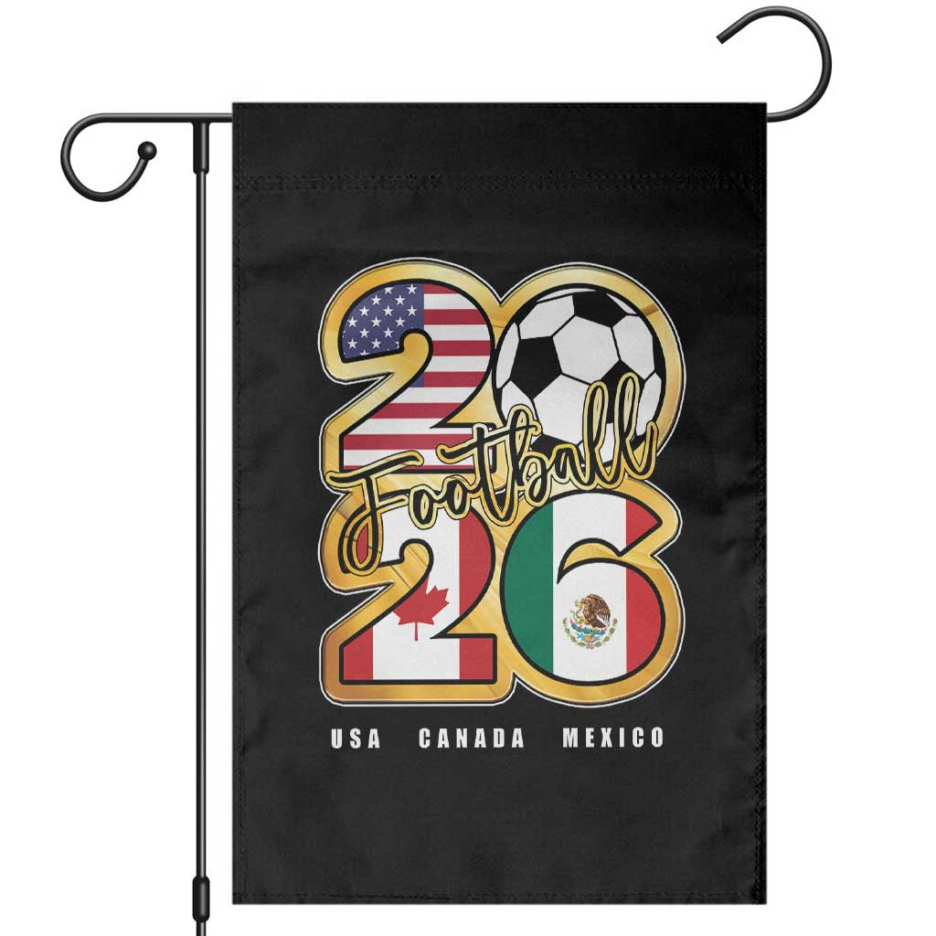 Soccer Football Lover Garden Flag USA Canada Mexico Pride 2026 TS11 Black Print Your Wear