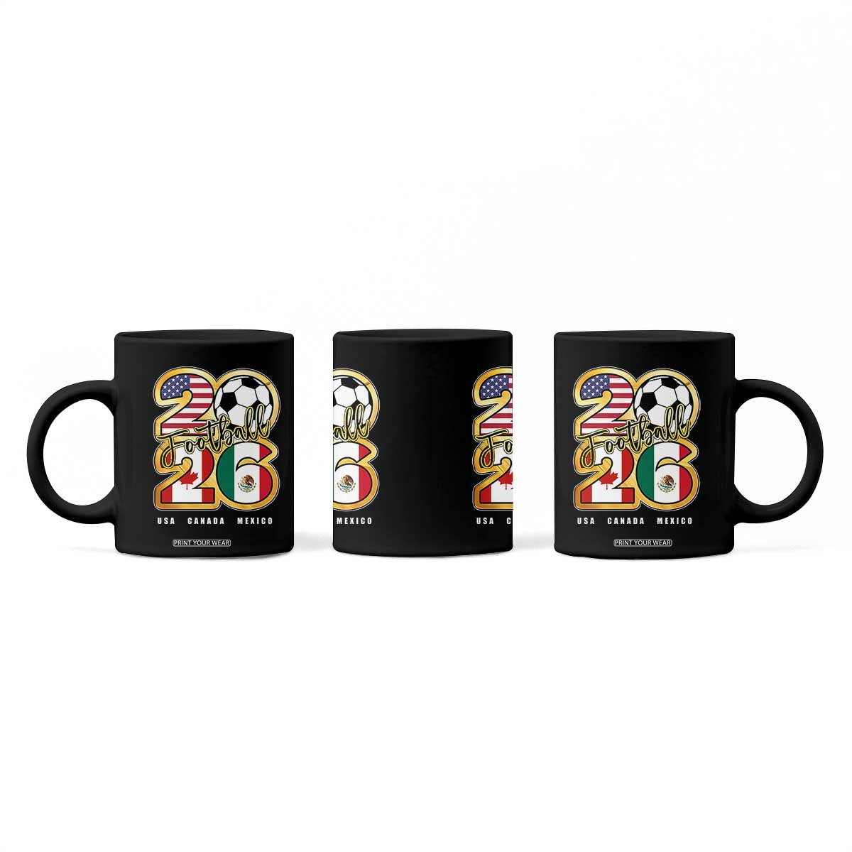 Soccer Football Lover Coffee Mug USA Canada Mexico Pride 2026 TS11 Print Your Wear