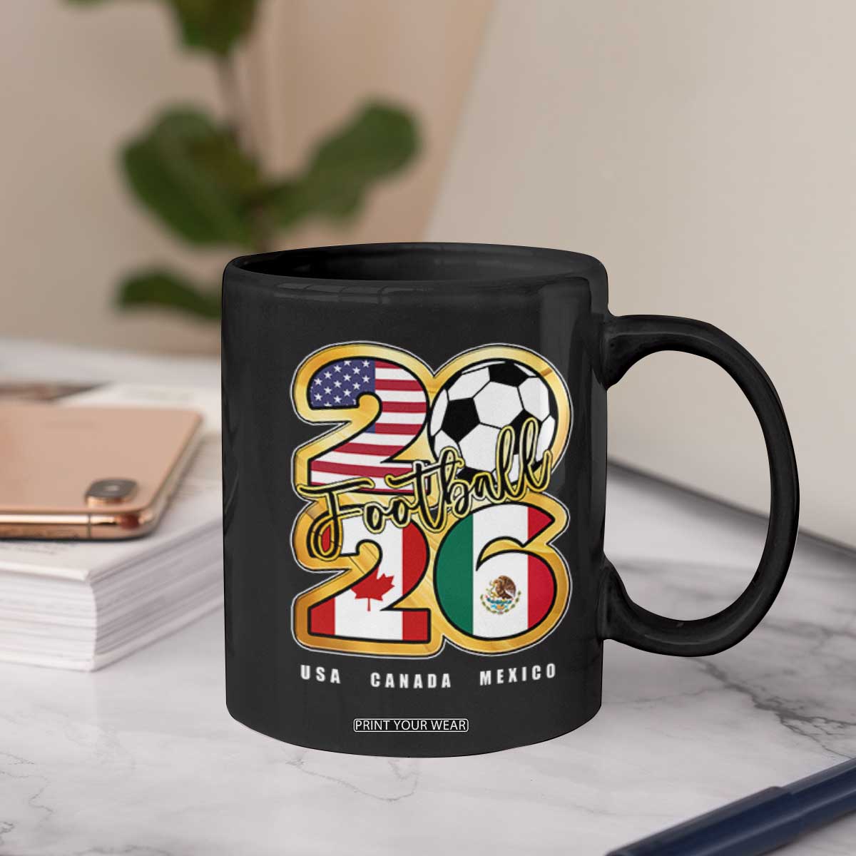 Soccer Football Lover Coffee Mug USA Canada Mexico Pride 2026 TS11 Print Your Wear