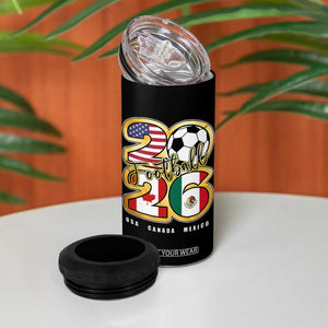Soccer Football Lover 4 in 1 Can Cooler Tumbler USA Canada Mexico Pride 2026 TS11 Print Your Wear