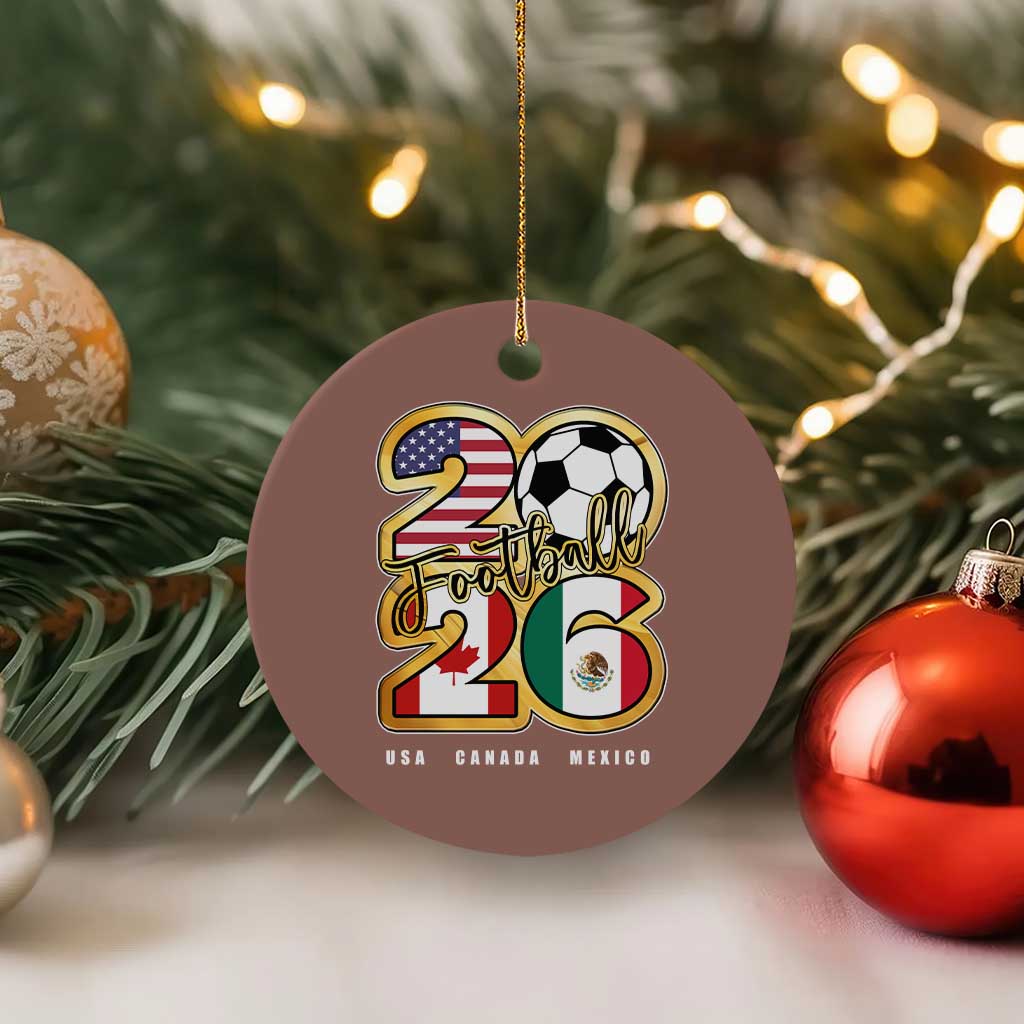 Soccer Football Lover Ceramic Ornament USA Canada Mexico Pride 2026 TS11 1pc Mocha Print Your Wear