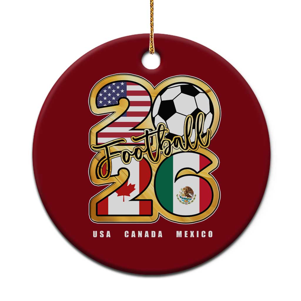 Soccer Football Lover Ceramic Ornament USA Canada Mexico Pride 2026 TS11 1pc Red Print Your Wear