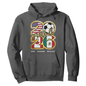 Soccer Football Lover Hoodie USA Canada Mexico Pride 2026 TS11 Dark Heather Print Your Wear