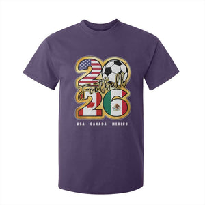 Soccer Football Lover T Shirt For Kid USA Canada Mexico Pride 2026 TS11 Purple Print Your Wear