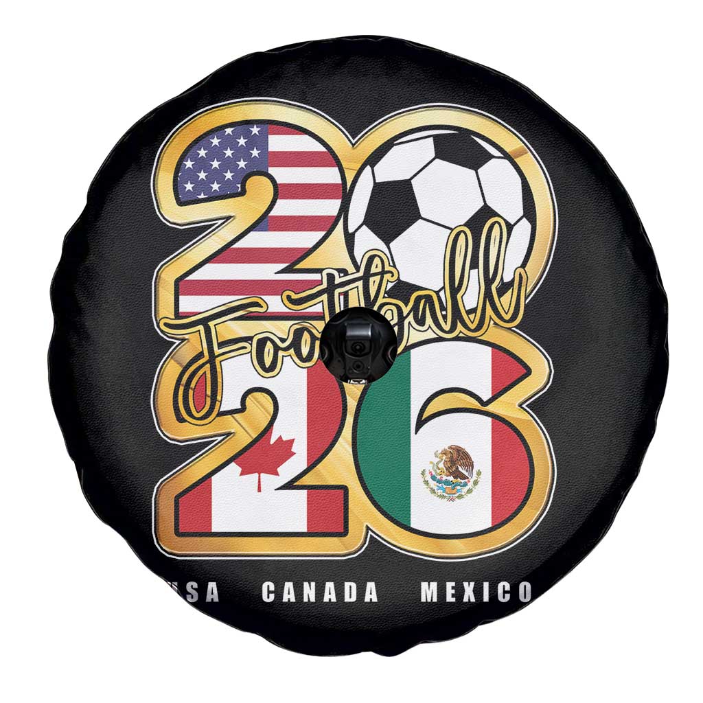 Soccer Football Lover Spare Tire Cover USA Canada Mexico Pride 2026 TS11 Print Your Wear