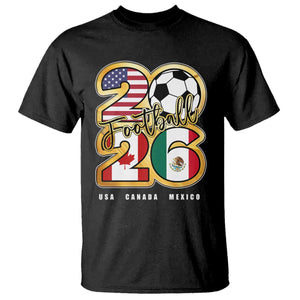 Soccer Football Lover T Shirt USA Canada Mexico Pride 2026 TS11 Black Print Your Wear