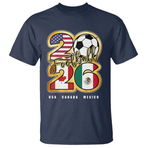 Soccer Football Lover T Shirt USA Canada Mexico Pride 2026 TS11 Navy Print Your Wear